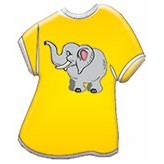 Elephant T-Shirt Lapel Pin