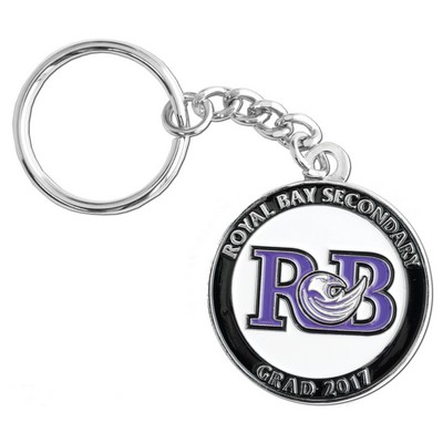 Iron Die Struck Soft Enamel Key Chain (1.75")