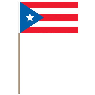 Puerto Rico International Collection Hand Flag (9" x 12")