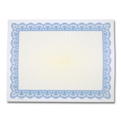 8½" x 11" Blank Certificate Border (Blue)