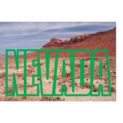 Nevada Desert Rectangle Badge w/ Bar Pin (2"x3")