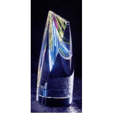 Crystal Rainbow Double Slant Cylinder (3 3/8"x1 3/8")