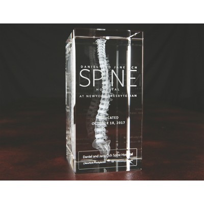 Crystal Standard Tower Award (3"x9"x3")