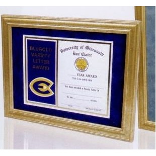 Marbled Gold Wood Core Certificate Frame - 8.5x11