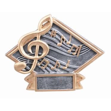 Small Diamond Plate Music Award - 4 1/2"x6"