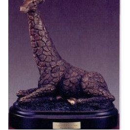 Laying Giraffe Trophy w/Oblong Base (4.5"x5.5")