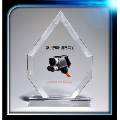 Executive Series Teardrop Jewel Award w/Base (7"x9 1/4"x3/4")