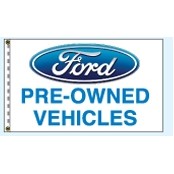 Authorized Dealer Free Flying Drape Flags (Ford® Pre-Owned Vehicles) (2.5' x 3.5')