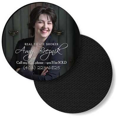 .094" Premium Coaster with Rubber Bottom, Circle (3.5" Dia.), Full Color