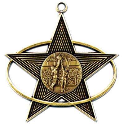 Stock All-Star 3" Medal- Basketball Female