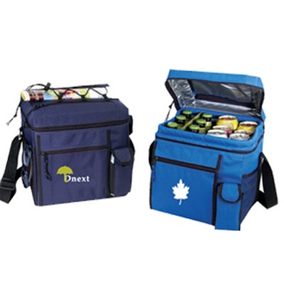 24 Pack Cooler w/ Easy Top Access & Cell Phone Pocket (11"x12")