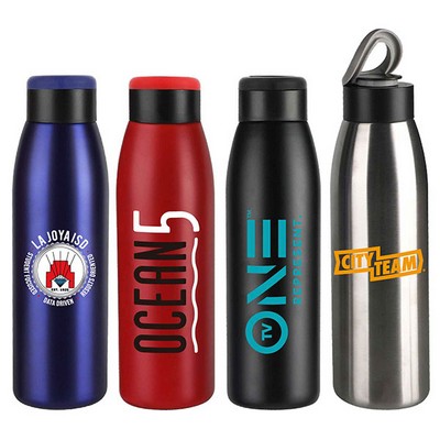 18 Oz. Carrying Handle Stainless Steel Vacuum Water Bottle