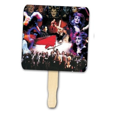 Custom Full Color Digital Stock Square Hand Fan