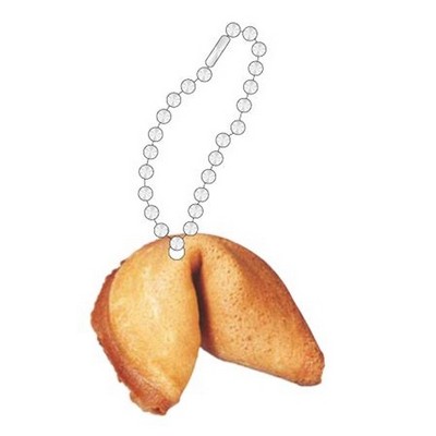 Fortune Cookie Promotional Key Chain w/ Black Back (10 Square Inch)