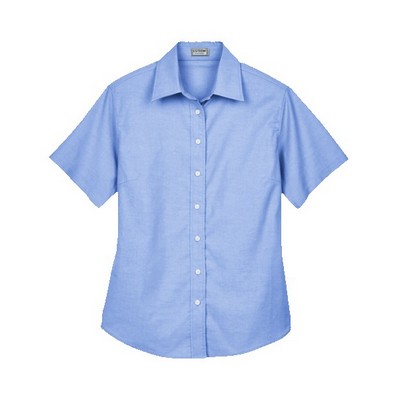 Ladies CVC(60/40) Oxford Short Sleeve Shirt