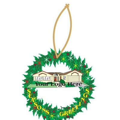 House Executive Wreath Ornament w/ Mirrored Back (2 Square Inch)