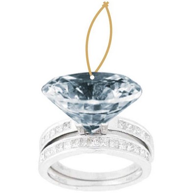 Diamond Ring Executive Ornament w/ Mirrored Back (3 Square Inch)