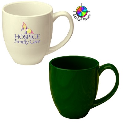 14 Oz. Hunter Green Vitrified Bistro Mug (4 Color Process)