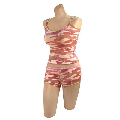 Women's Baby Pink Camouflage Casual Tank Top (S to XL)