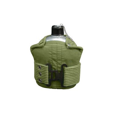 Aluminum 1 Qt. Canteen & Pistol Belt Kit