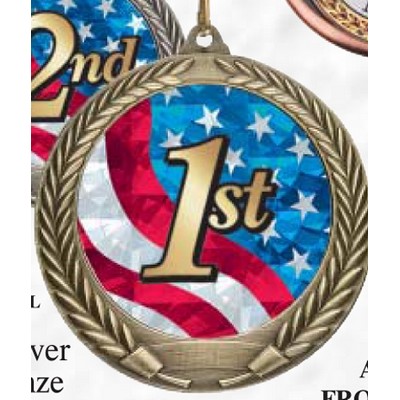 Medal w/ Large Wreath & Ribbon and choice of 2" Insert