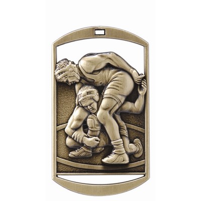 Medal, "Wrestling" - 2"