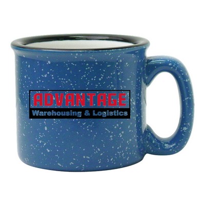 15 Oz. Campfire 2 Tone Mug (Ocean Blue Out/White In)