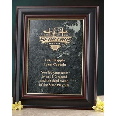 Custom Genuine Black Granite Executive Plaque (9"x12")