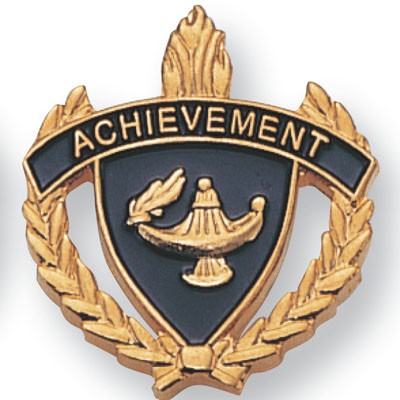 1" Enameled Achievement Academic Award Pin