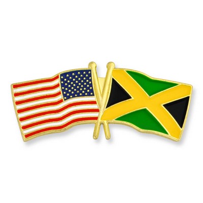 USA & Jamaica Flag Pin