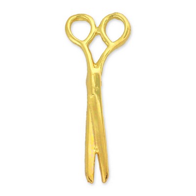 Gold Scissors Lapel Pin