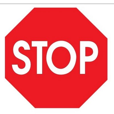 Stop Sign Metal Photo Magnet (2 1/2" Square)