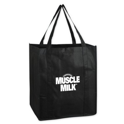 Non Woven Economy Buster Grocery Bag w/ 1 Color Imprint (13"x10"x15")