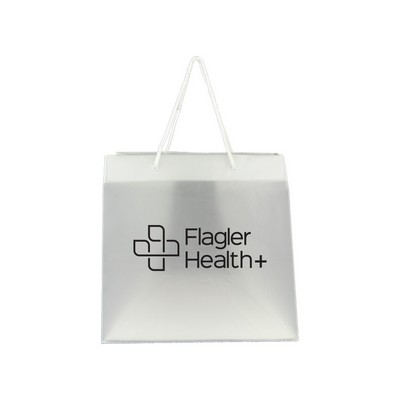 Frosted Clear Poly Euro Tote/ 4 Mil (11"x9"x11")