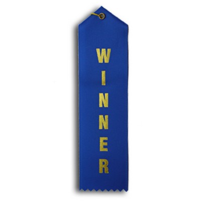 Standard Stock Ribbon w/Card & String (2"x 8") - Winner