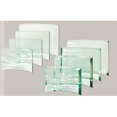 Thick Glass Crescent Award (4" x 6" x 0.375")