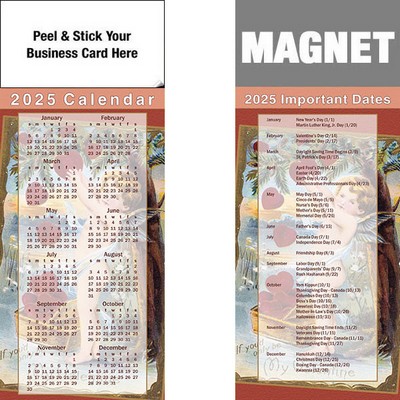 Peel & Stick Full Color Calendar Magnet (3 1/2"x8 1/2")