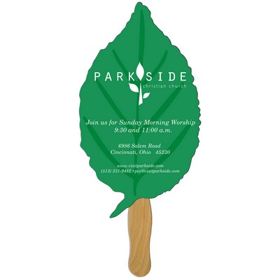 Leaf Hand Fan Full Color (1 Side)