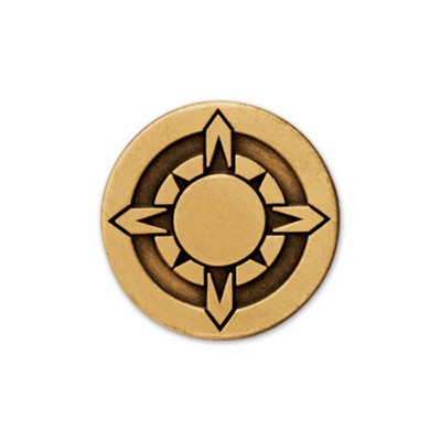 Circle Antique Finish Die Struck Lapel Pin (1/2")