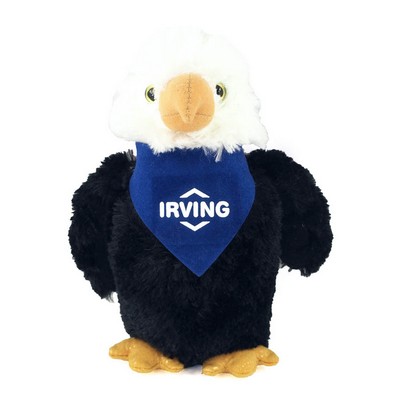 8" Liberty Eagle Stuffed Animal W/Bandana & One Color Imprint