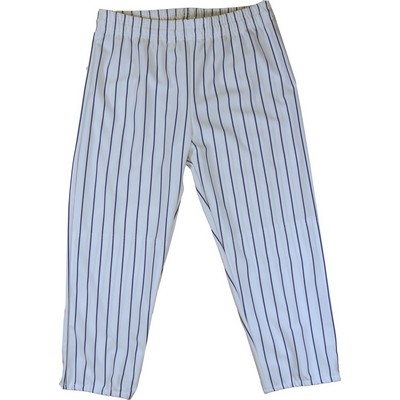 Adult Warp Knitted Pinstriped Pull-Up Baseball Pant