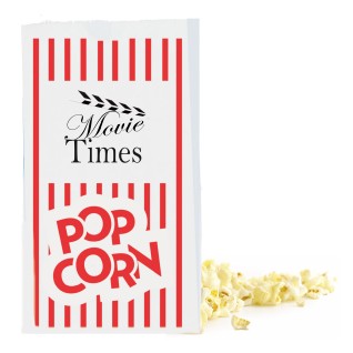 3 Lb. White Stock Popcorn Bag 1C1S (4.75"x2.8"x8.8")