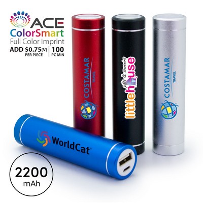 Cambridge - 2200 mAh Portable Cylinder USB Power Bank