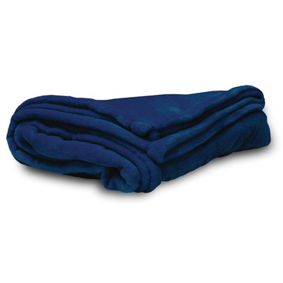 Navy Blue Micro Fleece Throw Blanket