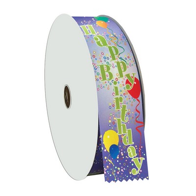 Happy Birthday Balloon Multicolor Ribbon Roll