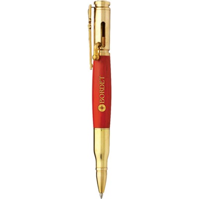 Bullet Brass Push-Lock Ballpoint Pen