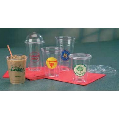 Clear Plastic Dome & Straw Slot (16 & 24 Oz.)