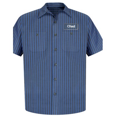 Red Kap® Men's Short Sleeve Industrial Stripe Work Shirt