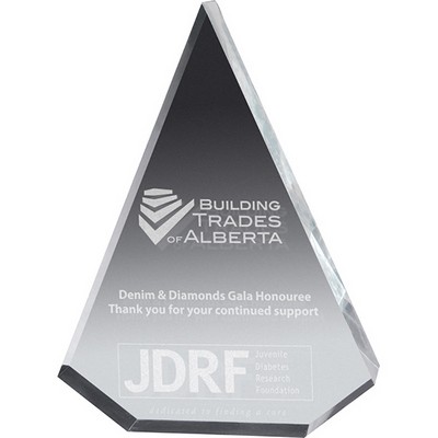 Pyramid 3/4" Thick Clear Acrylic Award (4 1/2"x 6"x 3/4") Laser Engraved