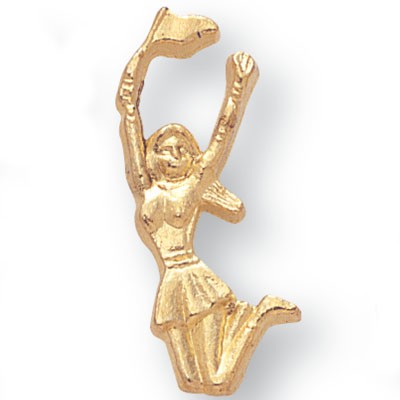 Gold Cheerleader Chenille Pin